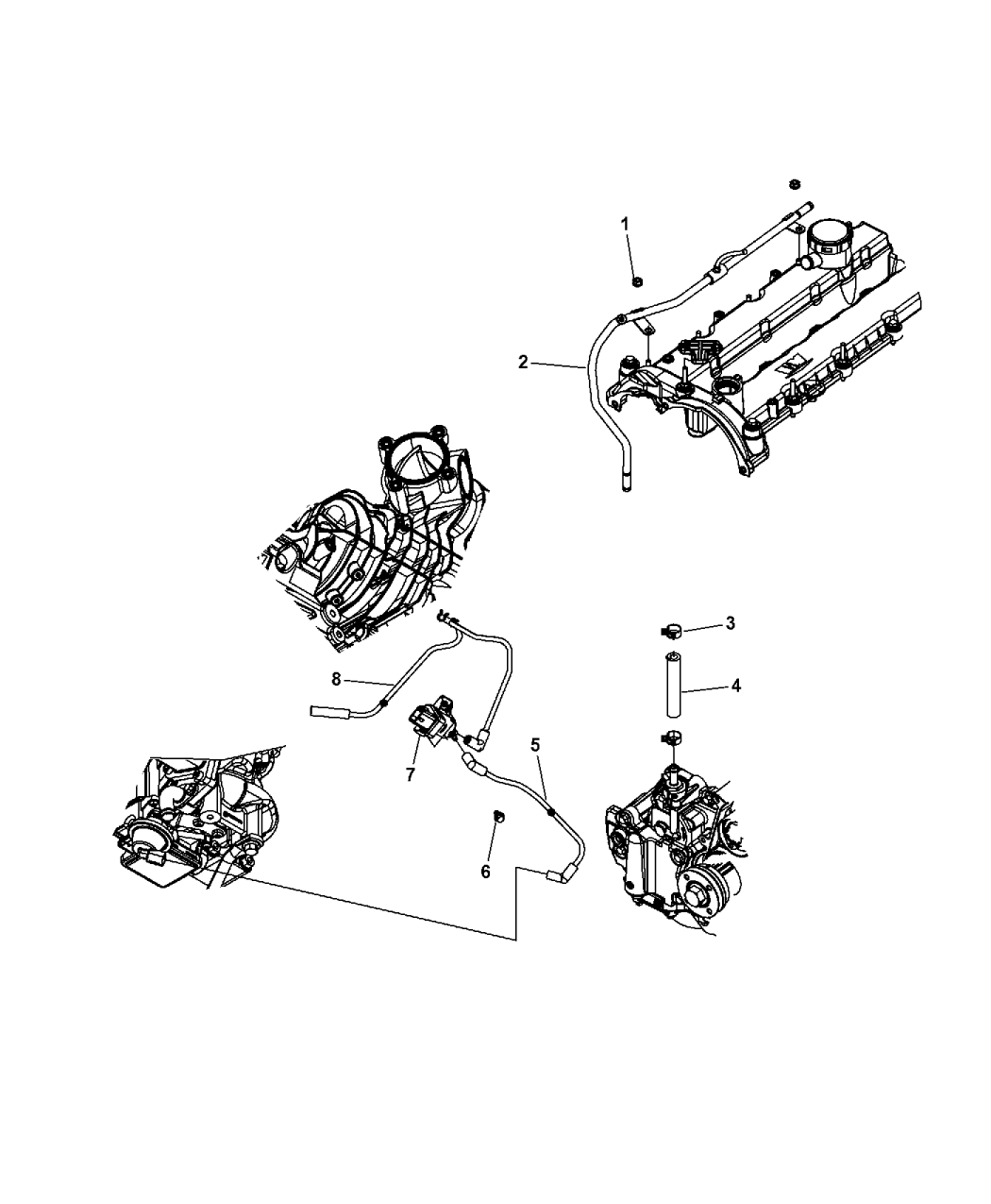 2013 Jeep Wrangler Vacuum Pump / Vacuum Harness