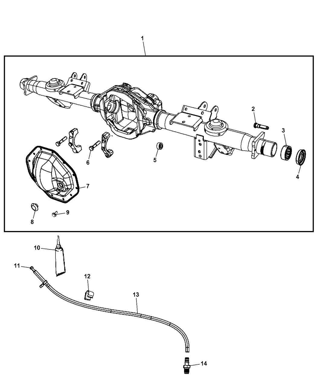 2014 Ram 1500 Housing And Vent, Rear Axle Mopar Parts Giant