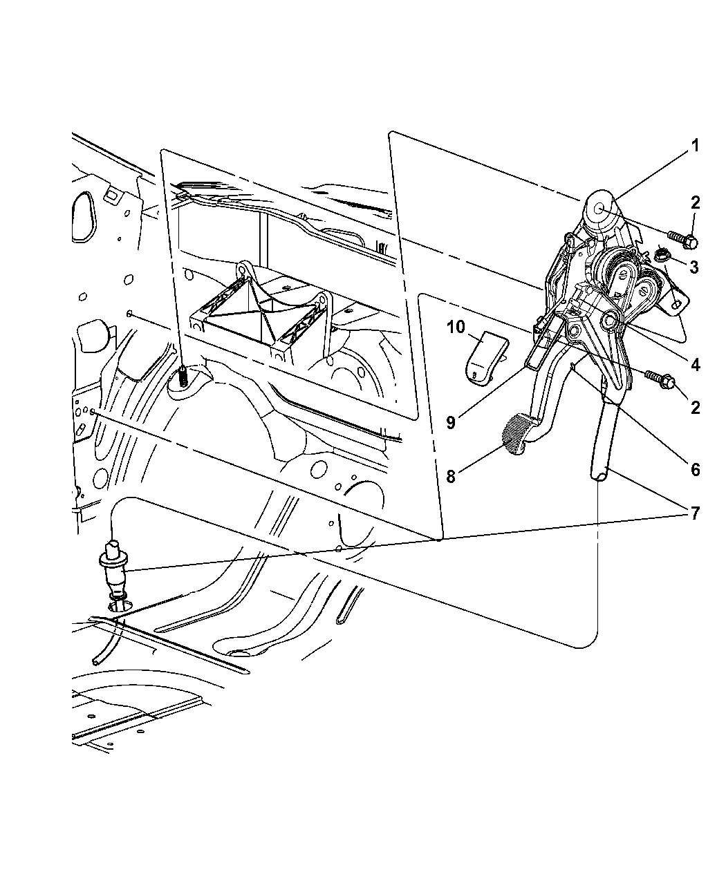 2007 Dodge Grand Caravan Lever Parking Brake