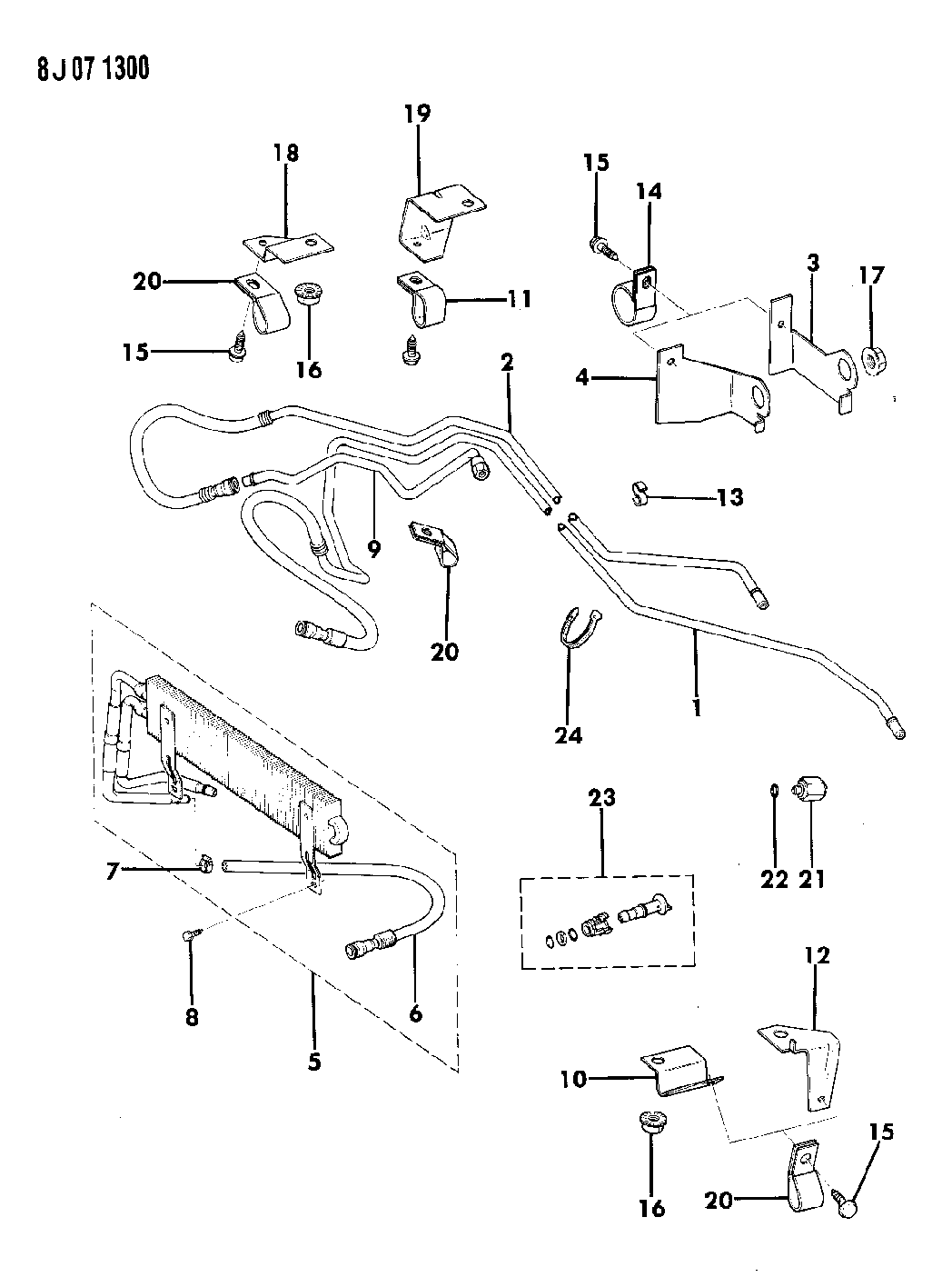 1990 Jeep Cherokee Oil Cooler Lines Mopar Parts Giant