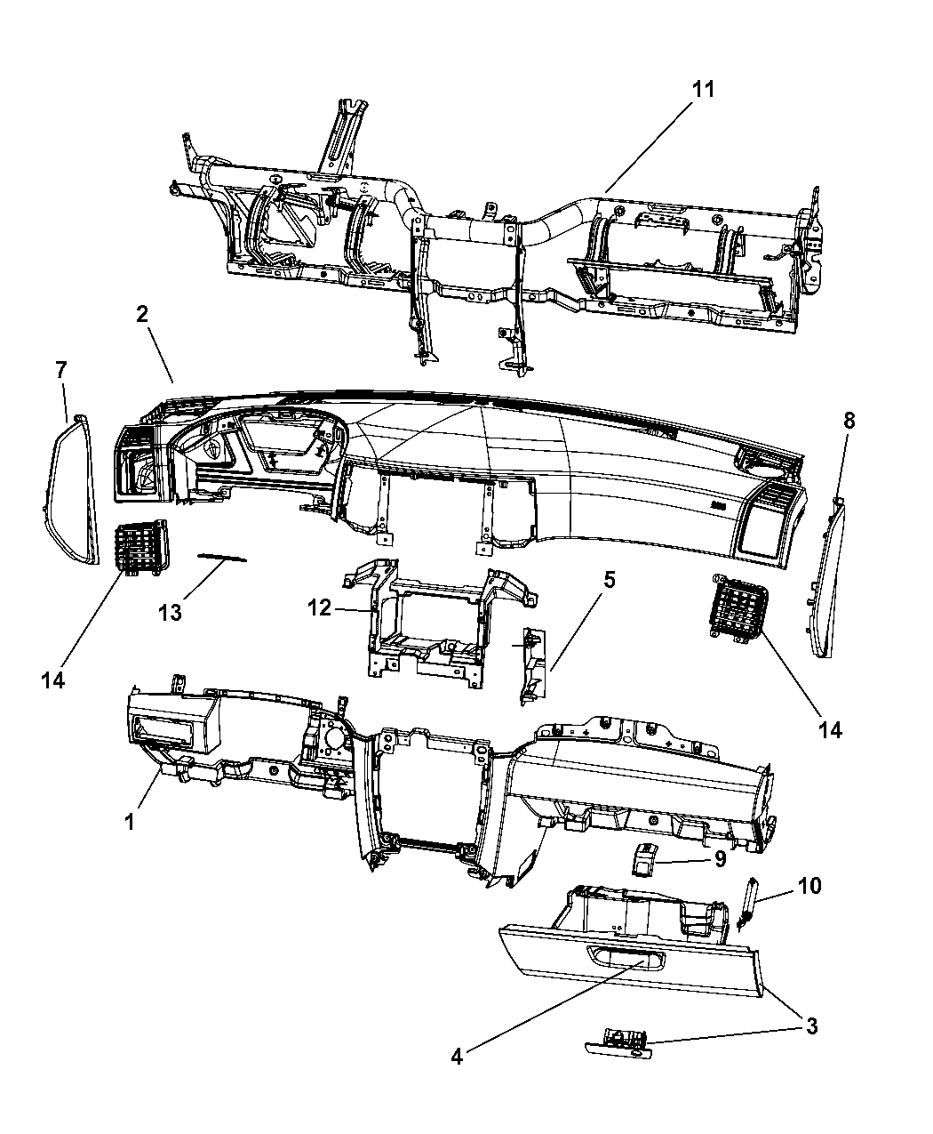 2008 Jeep Grand Cherokee Instrument Panel & Structure of Electrical