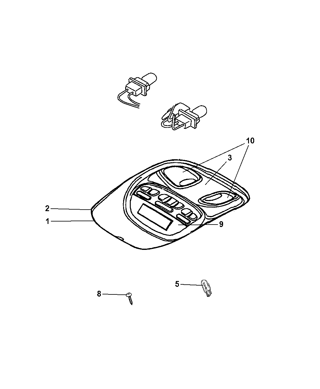 2008 Chrysler Aspen Overhead Console
