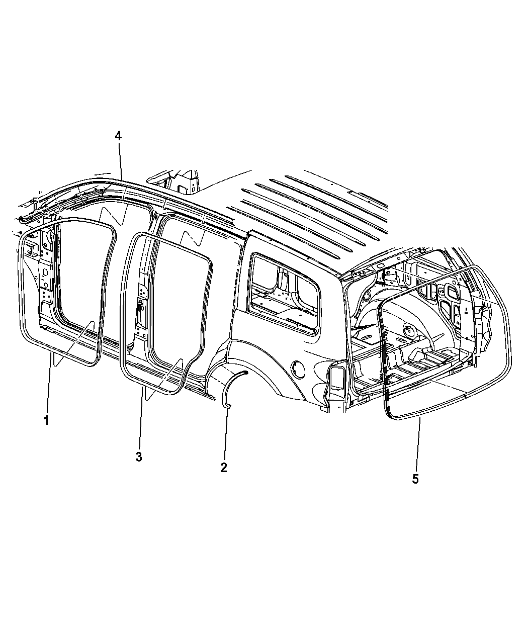 2008 Chrysler Aspen Weatherstrips