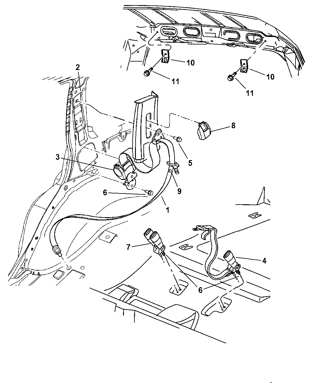 2002 Jeep Grand Cherokee Rear Seat Belt Mopar Parts Giant