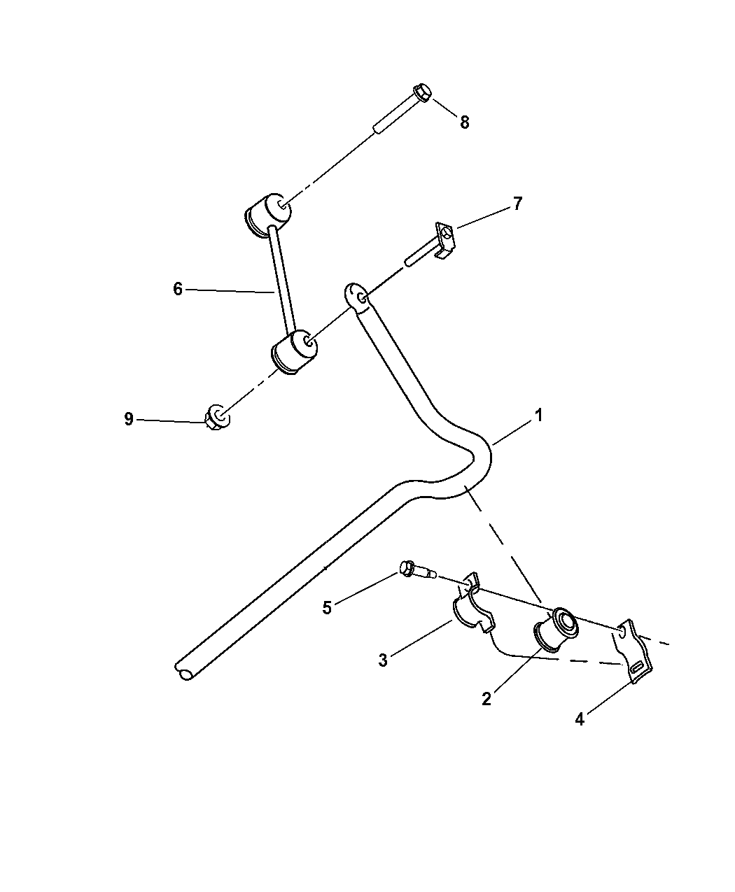 2002 Chrysler PT Cruiser Sway Bar Rear Mopar Parts Giant