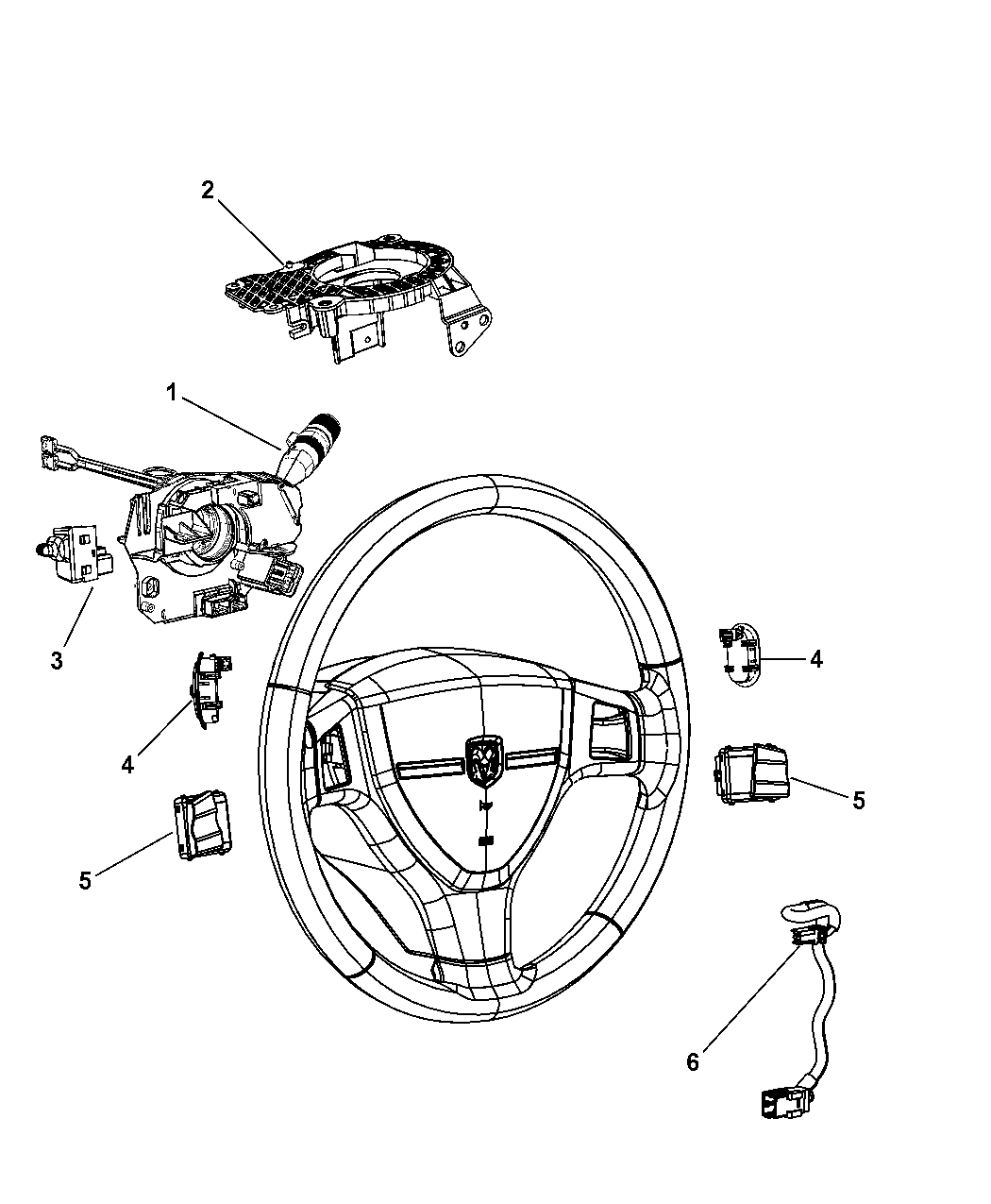 2008 Chrysler Aspen Switches - Steering Column & Wheel