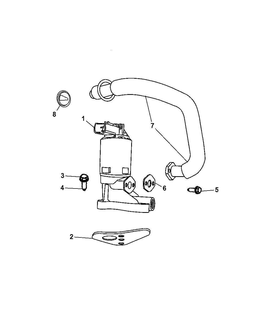 2008 Chrysler Aspen EGR Valve & Related