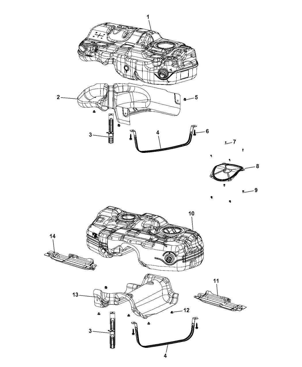 2017 Chrysler 200 Fuel Tank
