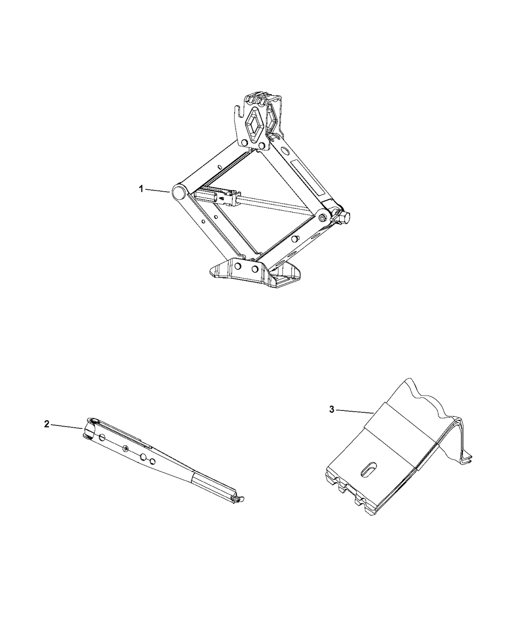 2017 Chrysler 200 Jack Assembly & Tools