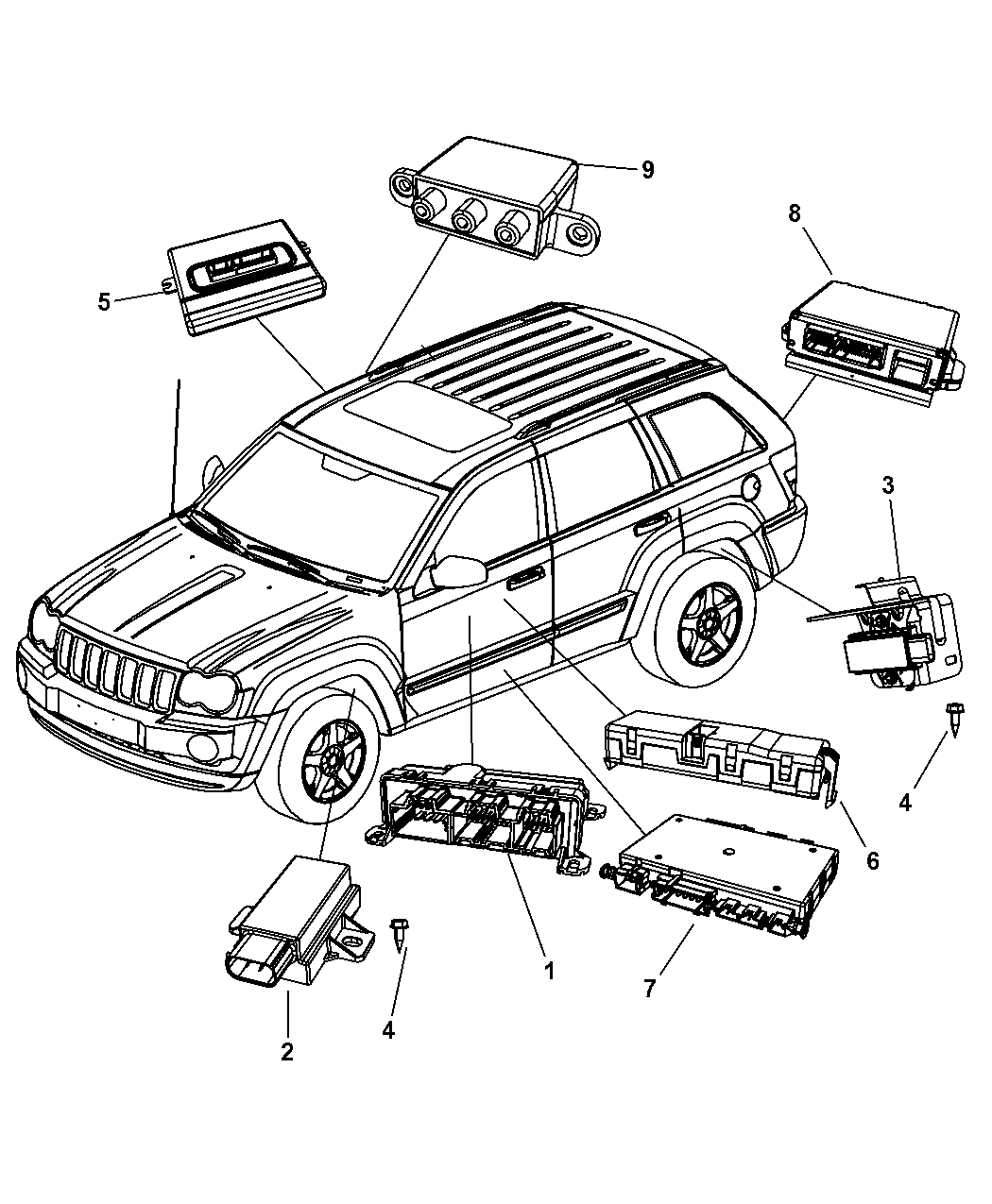 2008 Jeep Commander Modules Mopar Parts Giant