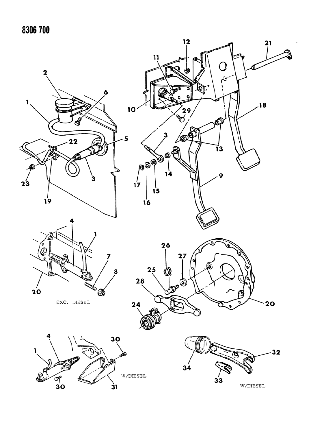 4294639 Genuine Mopar BUSHINGPEDAL SHAFT