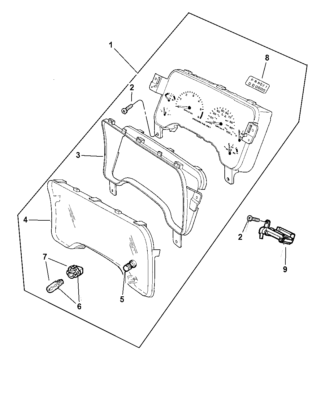 1999 Dodge Durango Instrument Cluster Mopar Parts Giant