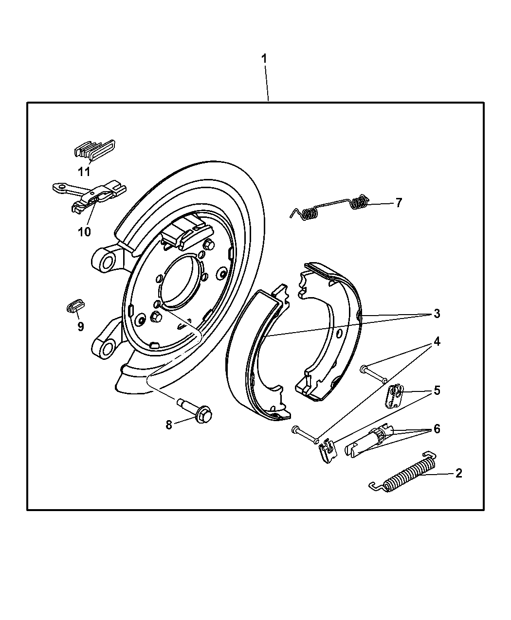 2008 Chrysler Aspen Park Brake Assembly, Rear Disc