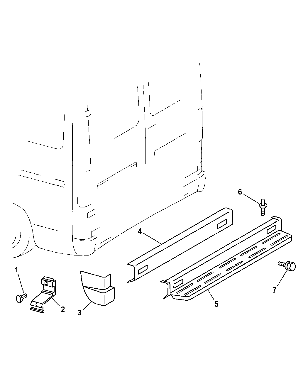 2004 Dodge Sprinter 3500 Bumper, Rear Mopar Parts Giant