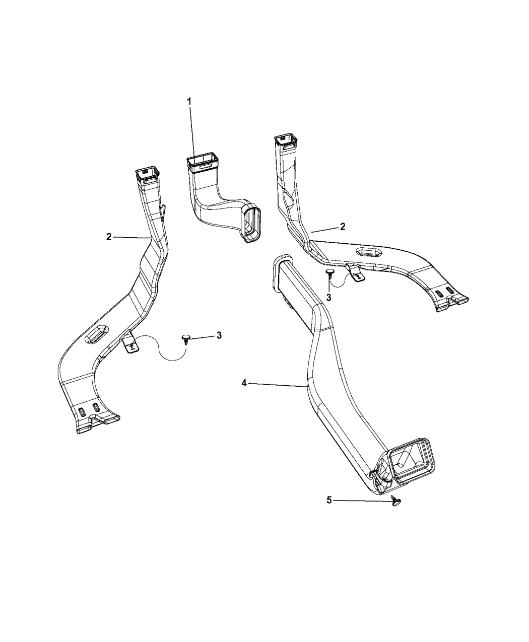2017 Chrysler 200 Ducts Rear