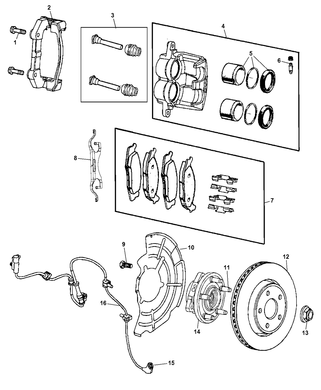 2011 Jeep Grand Cherokee Front Brakes Mopar Parts Giant