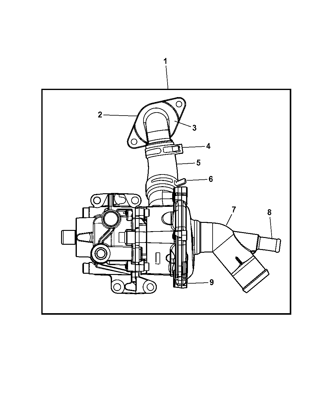 2007 Chrysler PT Cruiser Water Pump Power Steering Pump