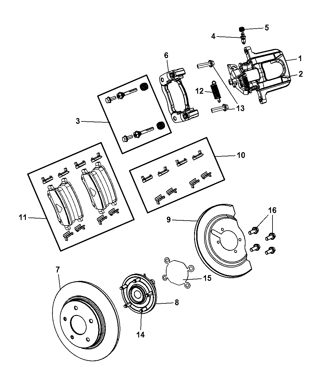 2010 Dodge Journey Brakes, Rear Disc Mopar Parts Giant