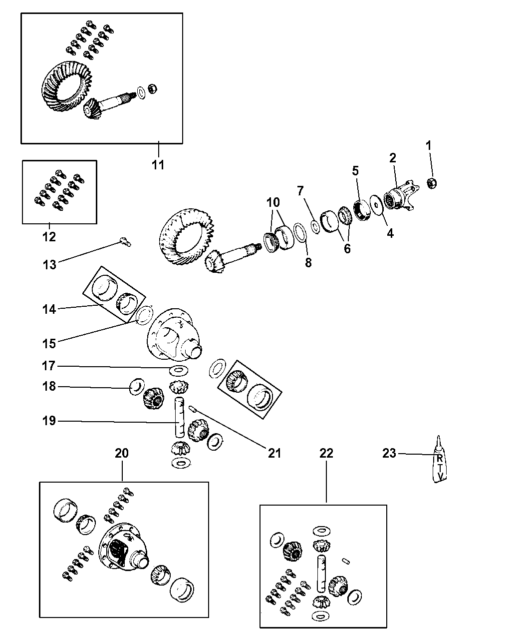 2005 Jeep Liberty Differential Front Axle Mopar Parts Giant