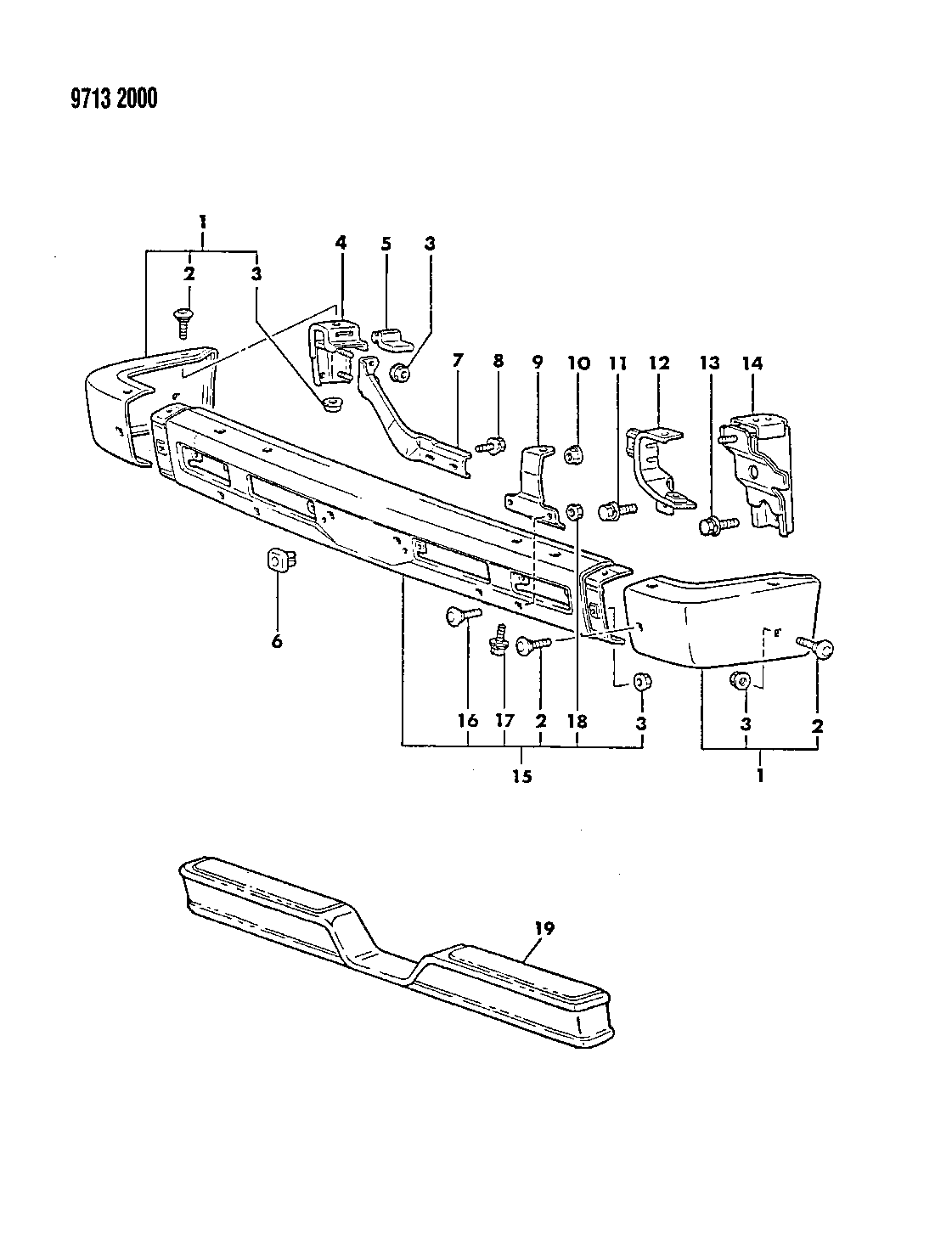 1989 Dodge Ram 50 Bumper Front And Rear Mopar Parts Giant 1989-dodge-ram-50-bumper-front-and-rear-mopar-parts-giant
