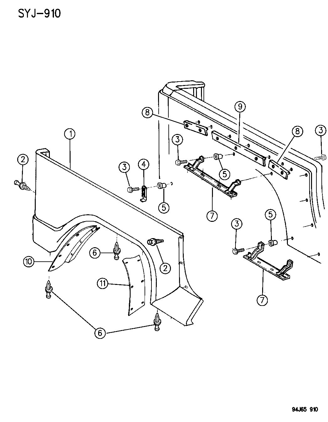1995 Jeep Wrangler Quarter Panel Mopar Parts Giant