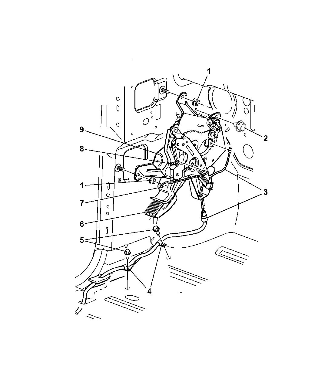 52113686AA Genuine Dodge CABLEPARKING BRAKE RELEASE