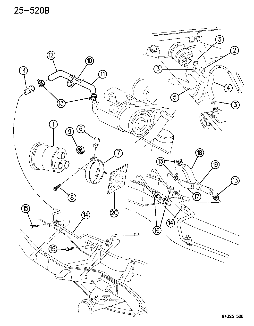 1996 Dodge Ram 1500 Air Injection Plumbing Mopar Parts Giant