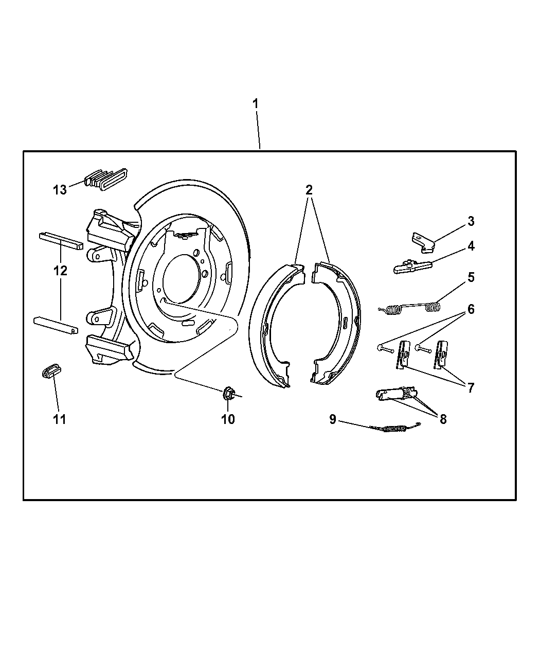 2003 Jeep Liberty Parking Brake Assembly, Rear, Disc