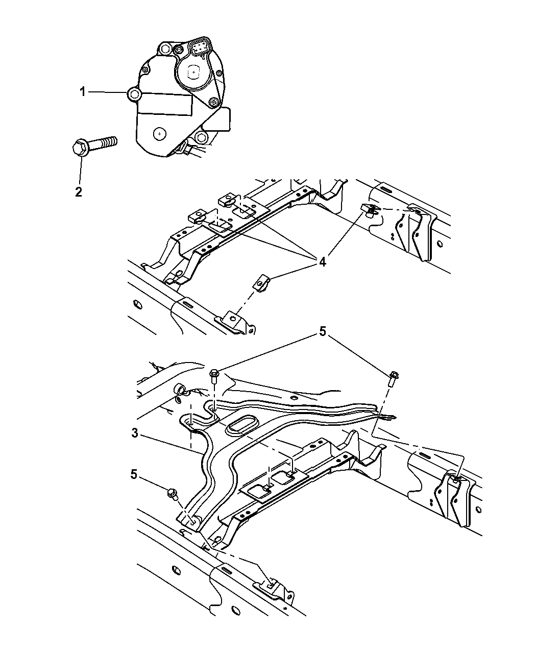 2008 Chrysler Aspen Shift Control Switch, Gear Motor, And Actuator