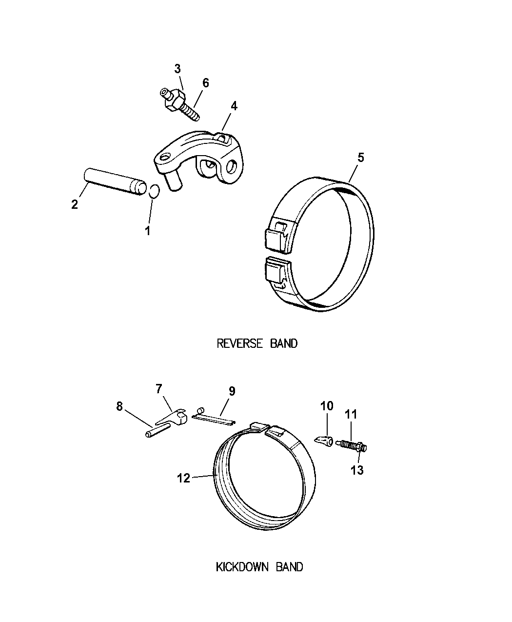 2008 Dodge Ram 2500 Bands, Reverse & Kickdown Mopar Parts Giant