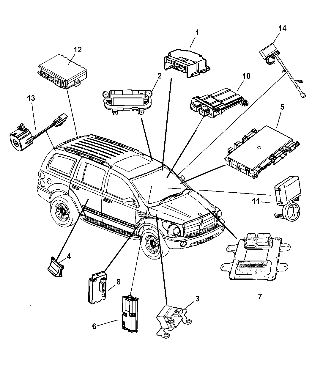 2007 Dodge Durango Modules Mopar Parts Giant