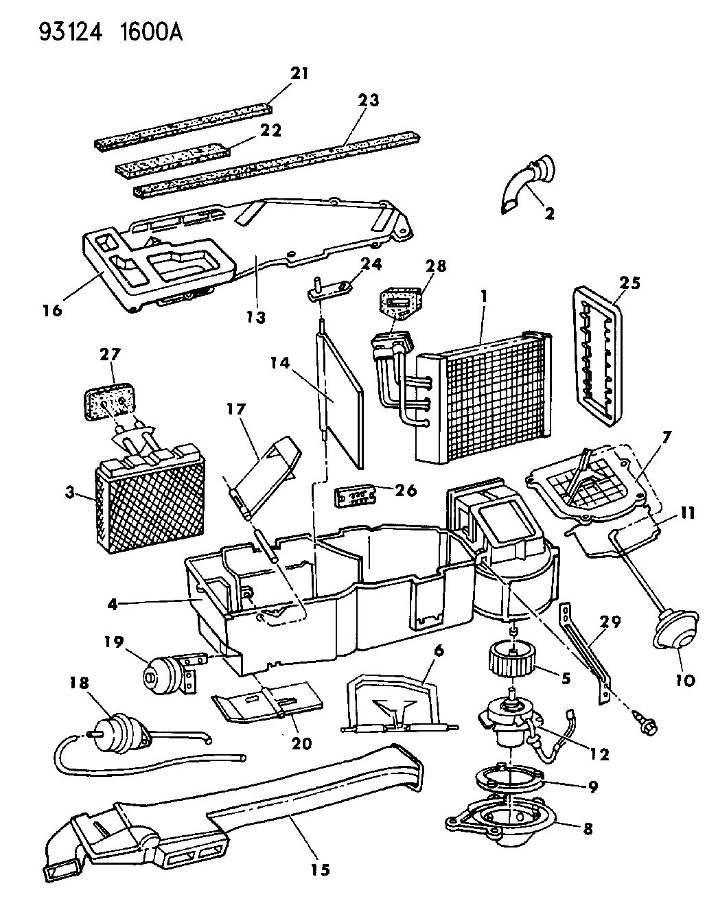 1993 Dodge Grand Caravan Air Conditioning & Heater Unit