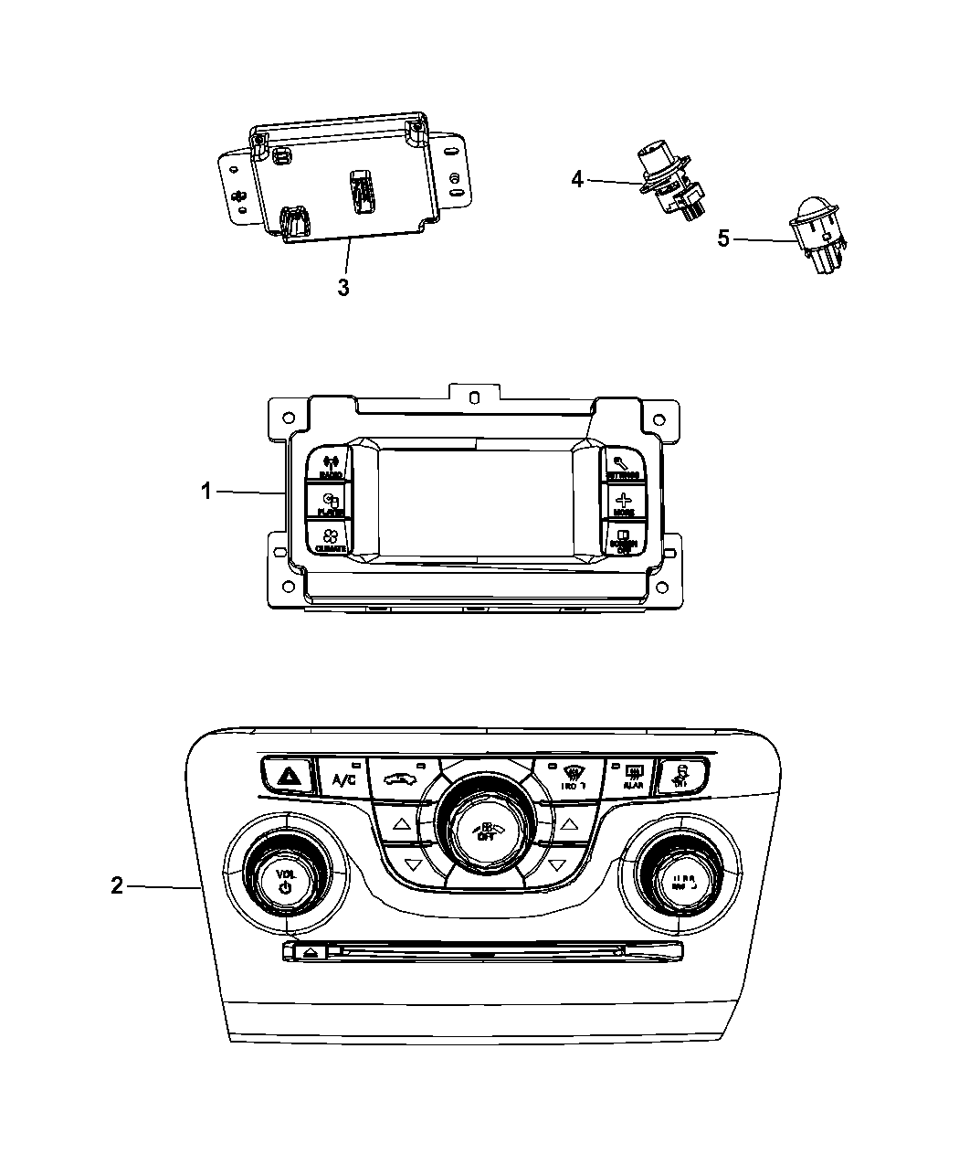 2012 Dodge Charger A/C & Heater Controls Mopar Parts Giant