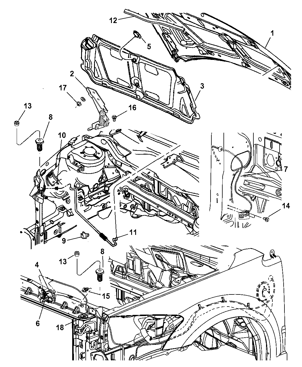 2011 Dodge Caliber Hood & Related Parts Mopar Parts Giant