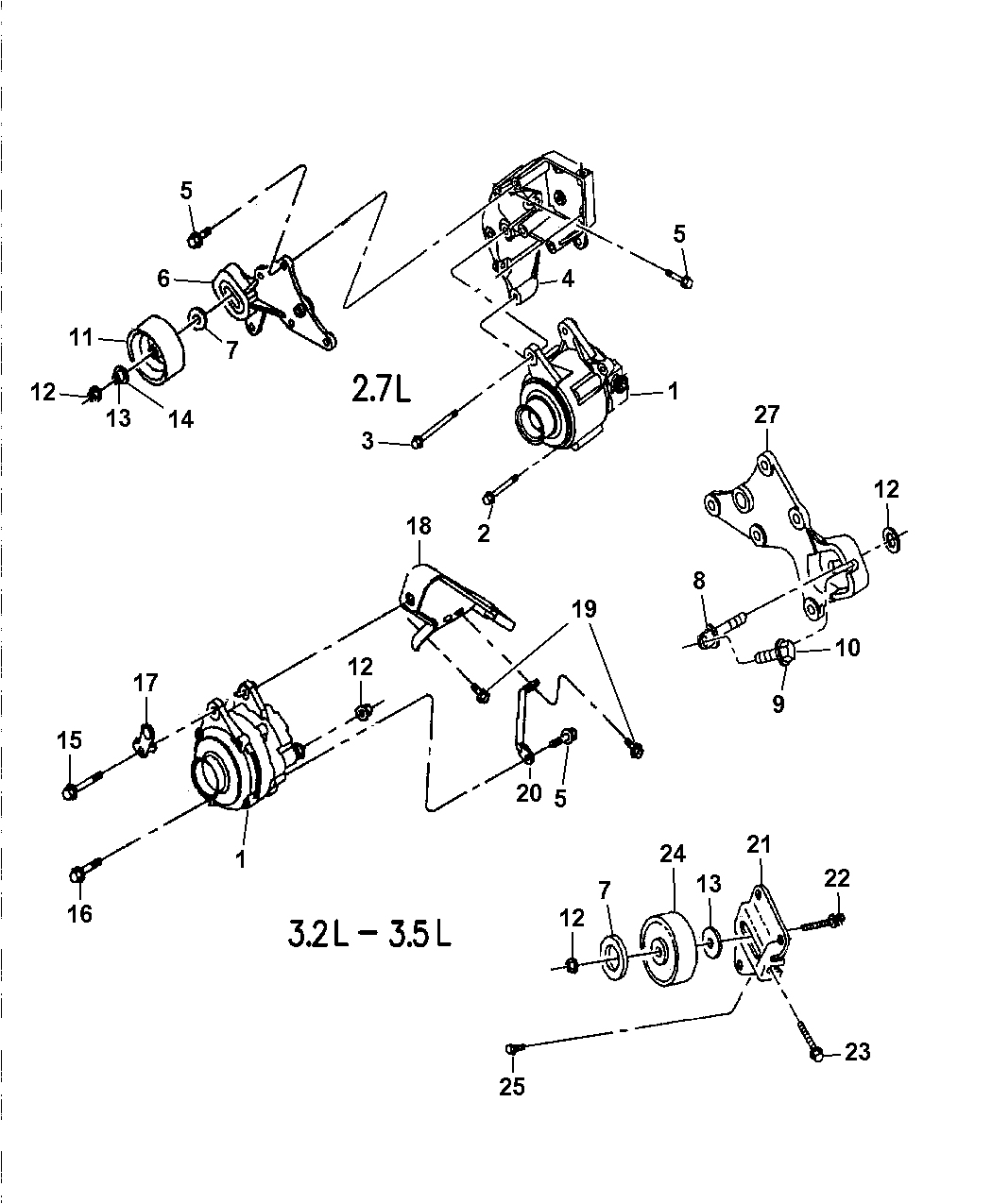 1999 Chrysler 300M Alternator Mopar Parts Giant