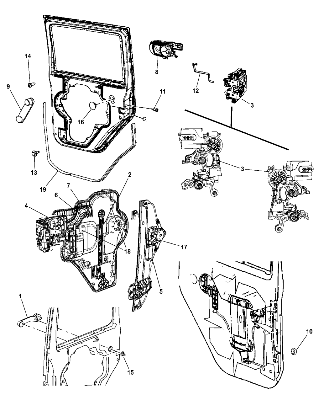 4589049AL - Genuine Jeep LATCH-REAR DOOR