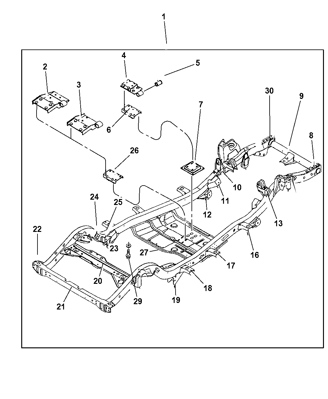 2005 Jeep Wrangler Frame - Mopar Parts Giant