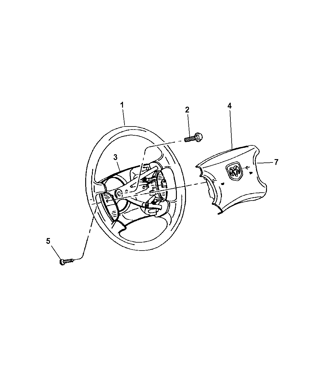 2007 Chrysler Aspen Steering Wheel Mopar Parts Giant
