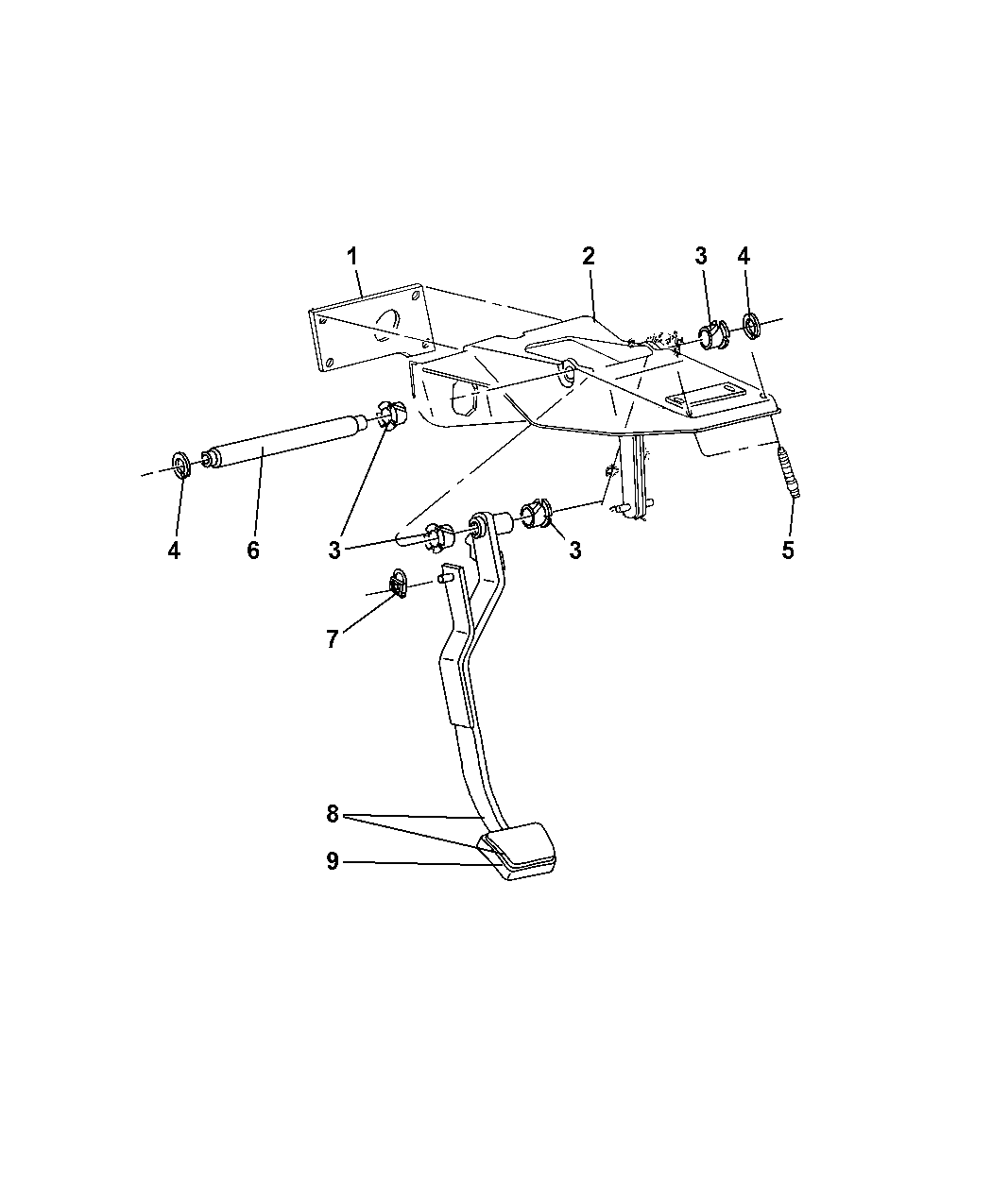 1998 Dodge Ram 2500 Regular Cab Clutch Pedal Mopar Parts Giant