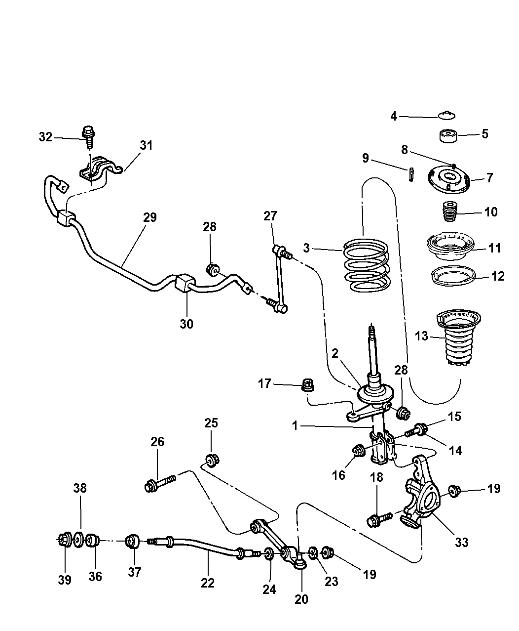 1999 Chrysler 300M Suspension Front Mopar Parts Giant
