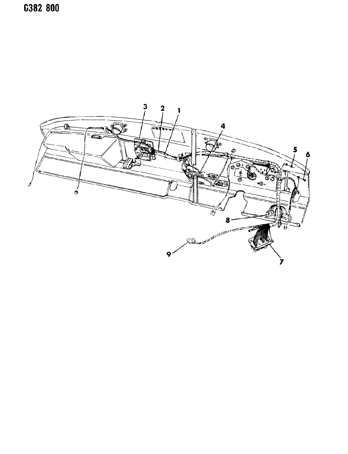 1987 Dodge D350 Instrument Panel Wiring