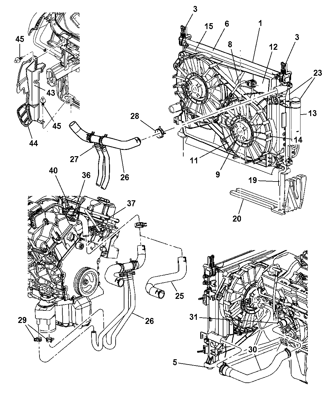 5137691AA - Genuine Mopar RADIATOR-ENGINE COOLING