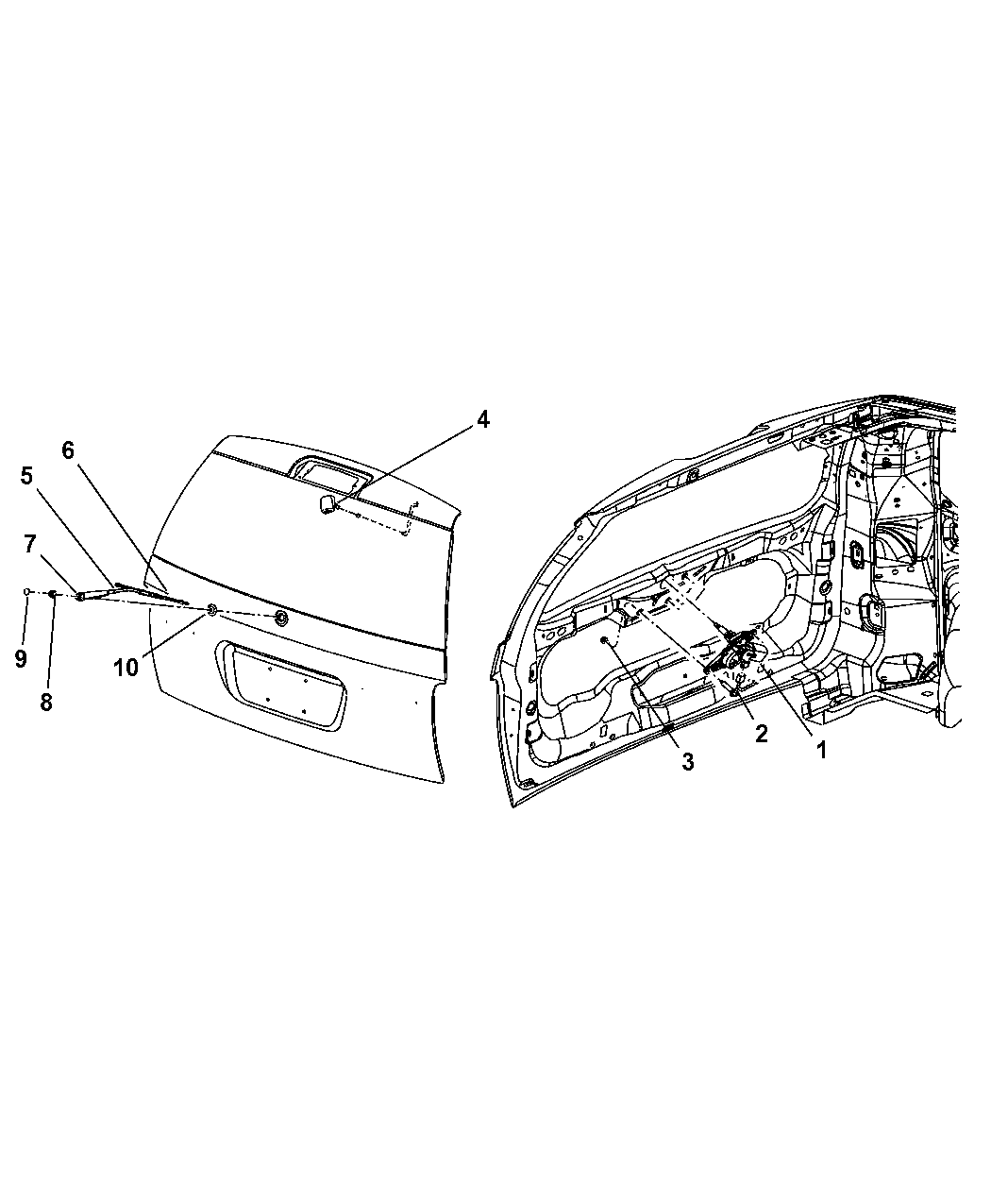 2007 Chrysler Aspen Rear Window Wiper & Washer