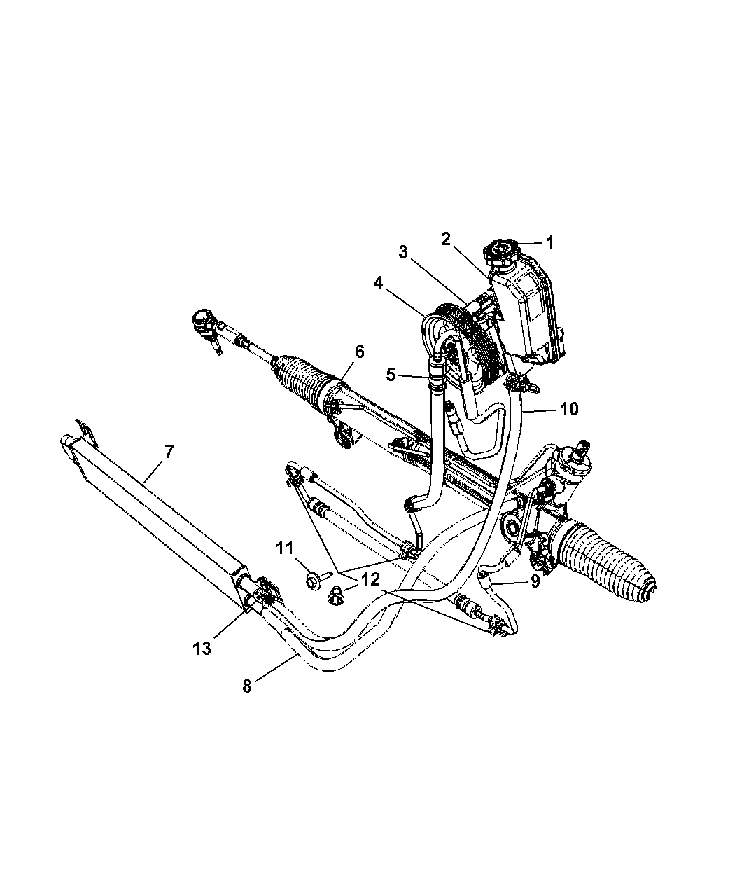 52089325ac genuine mopar line power steering pressure