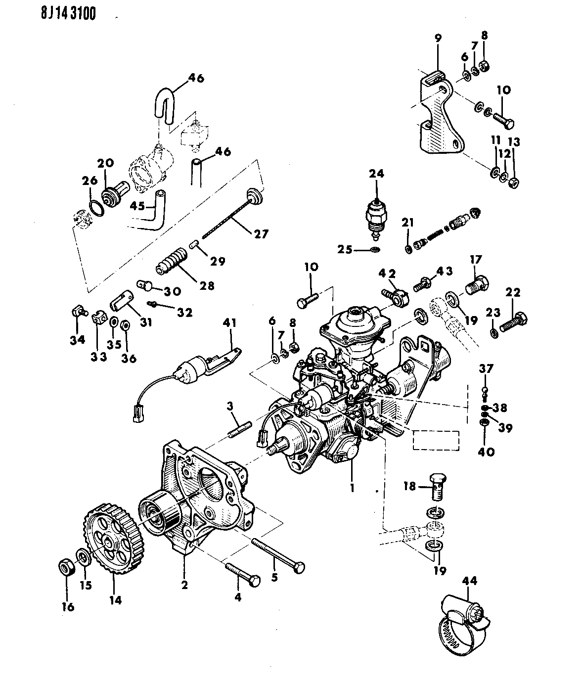 1988 Jeep Comanche Fuel Injection Pump Mopar Parts Giant