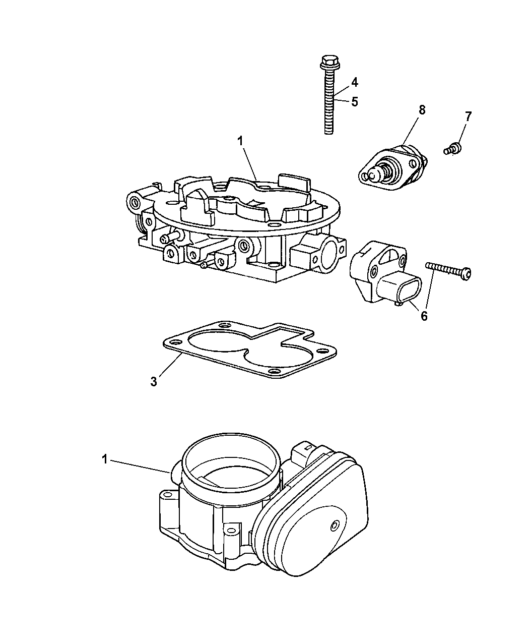 2004 Dodge Ram 1500 Throttle Body