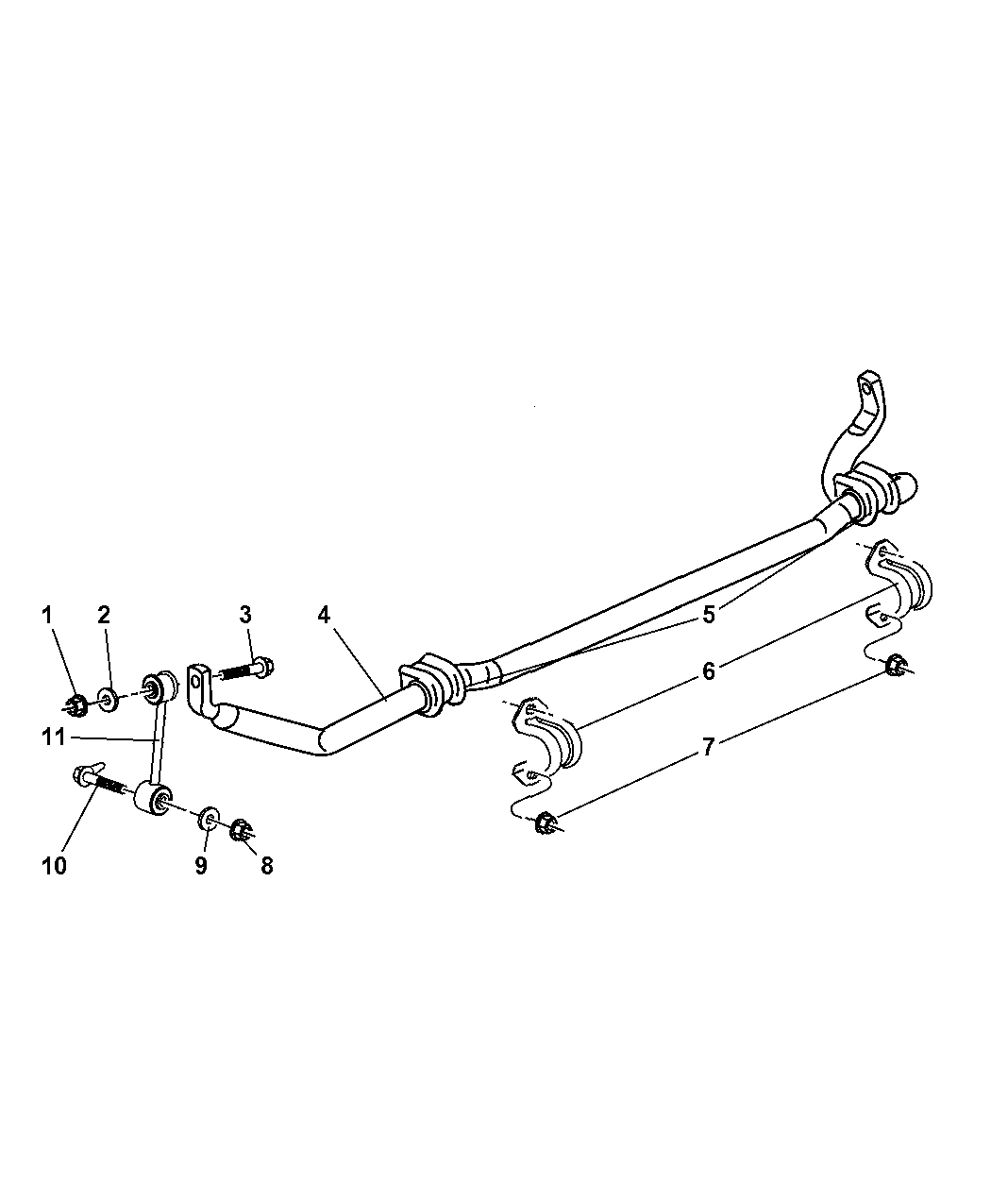 2005 Jeep Liberty Bar, Front Sway Mopar Parts Giant