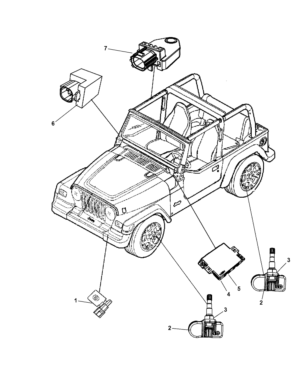2009 Jeep Wrangler Sensors Body Mopar Parts Giant