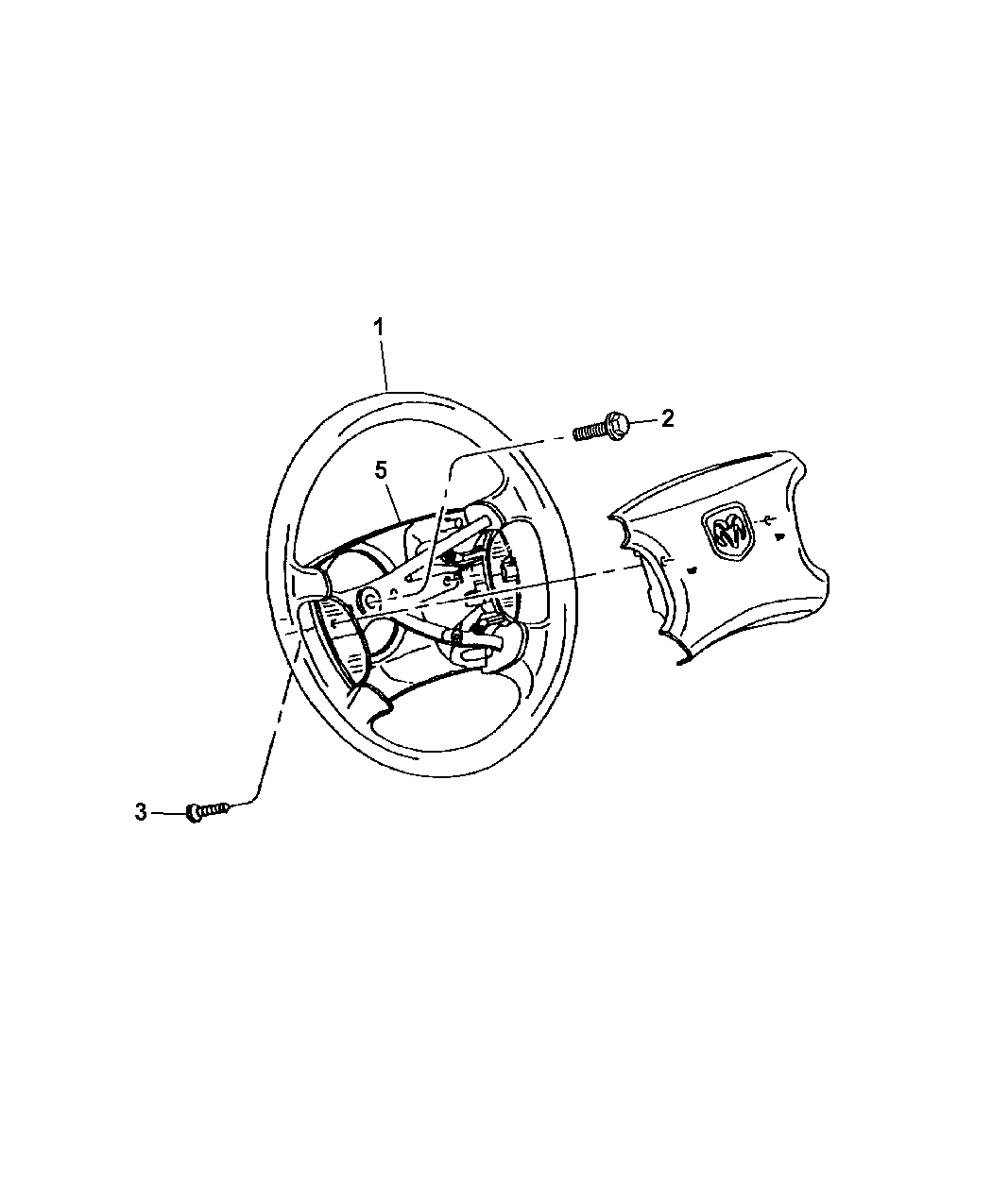 2008 Chrysler Aspen Steering Wheel Assembly