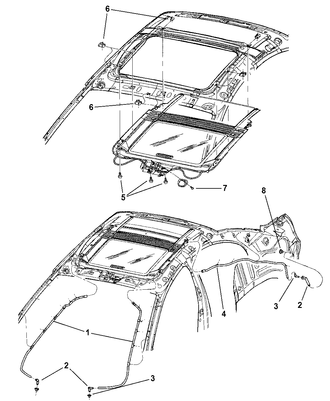 2004 Dodge Neon Sunroof Attaching Parts Mopar Parts Giant
